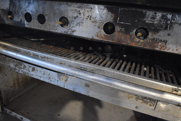 Stainless Steel Commercial Natural Gas Powered Charbroiler Grill w/ Under Shelf. 36x34x57 - Image 6 of 7