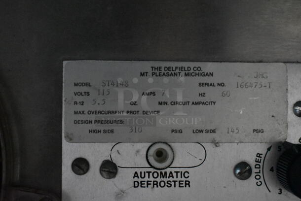 Delfield ST4148 Stainless Steel Commercial 2 Door Work Top Cooler. 115 Volts, 1 Phase. Tested and Working! - Image 7 of 7