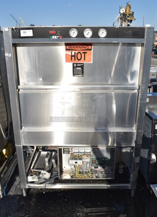 Douglas SD-20-IREL Stainless Steel Commercial Natural Gas Powered Pot and Pan Washer. 480 Volts, 3 Phase. 50x36x71