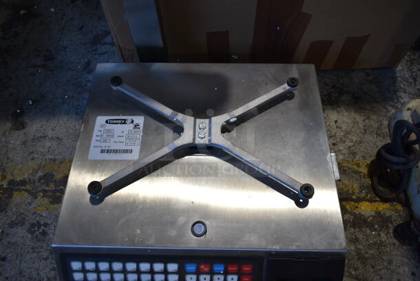 LIKE NEW! Torrey W-Label40L Metal Commercial Countertop 40 Pound Capacity Food Portioning Scale. Cannot Test Due To Missing Power Cord - Image 6 of 7