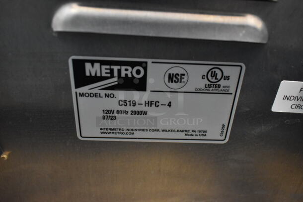 BRAND NEW SCRATCH AND DENT! 2023 Metro C519-HFC-4 Stainless Steel Commercial Single Door Warming Holding Proofing Cabinet on Commercial Casters. 120 Volts, 1 Phase. Tested and Working! - Image 6 of 6