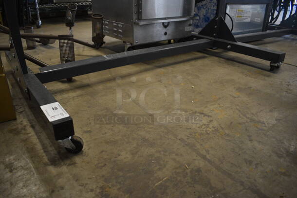 6 Gray Metal Floor Style Portable Separator Wall Sneeze Guard on Commercial Casters. 48x36x80.5. 6 Times Your Bid! - Image 4 of 4