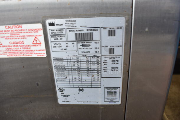 Taylor Model 342D-27 Stainless Steel Commercial Floor Style Air Cooled 2 Flavor Frozen Beverage Machine w/ Drink Mixer Attachment on Commercial Casters. Missing Pieces. 208-230 Volts, 1 Phase. 26x34x60 - Image 9 of 9