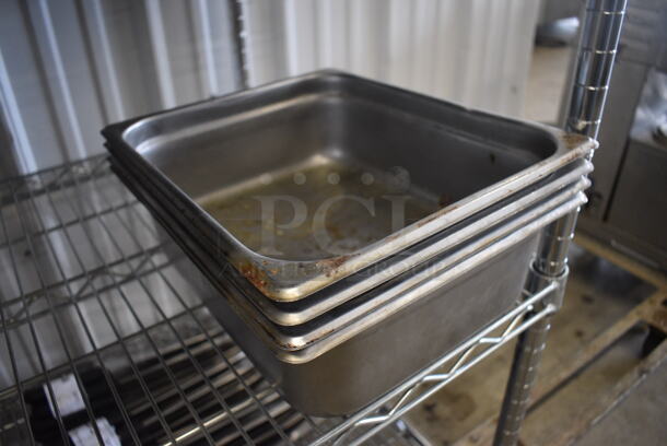 4 Stainless Steel 1/2 Size Drop In Bins. 1/2x4. 4 Times Your Bid! - Image 2 of 3