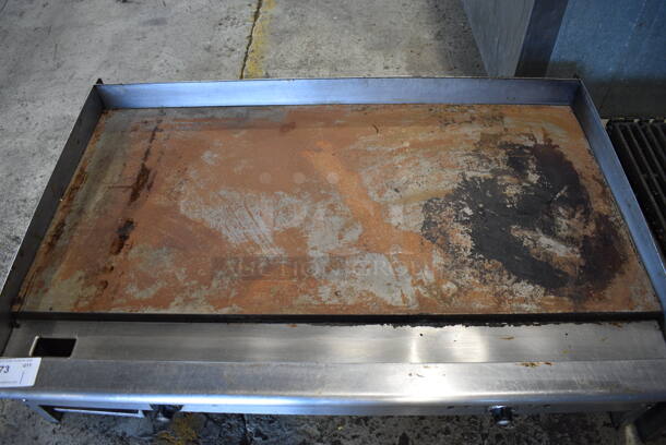 Tri-Star Stainless Steel Commercial Countertop Natural Gas Powered Flat Top Griddle. 48x32.5x14 - Image 3 of 6