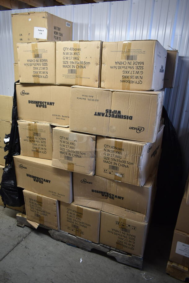 PALLET LOT of 25 Cases of BRAND NEW Disinfectant Wipes. 25 Times Your Bid! - Image 1 of 4