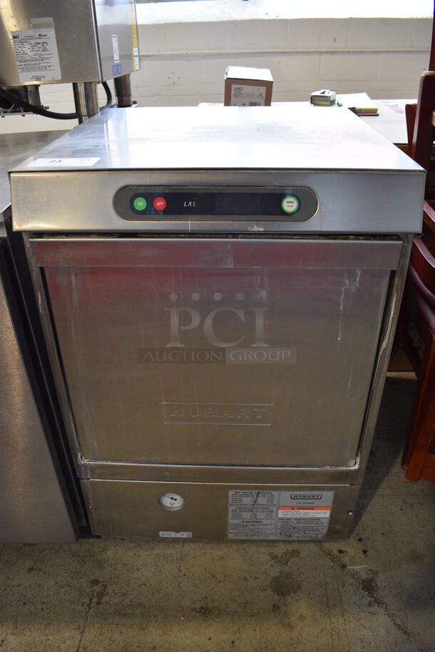 Hobart Model LXIH Stainless Steel Commercial Undercounter Hi Temp High Temperature Dishwasher. 120/208-240 Volts, 1 Phase. 24x26x35