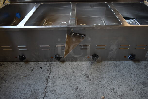 BRAND NEW SCRATCH AND DENT! Avantco 177STE4SA Stainless Steel Commercial 4 Bay Steam Table. No Legs. 120 Volts, 1 Phase. Cannot Test Due To Plug Style - Image 3 of 4