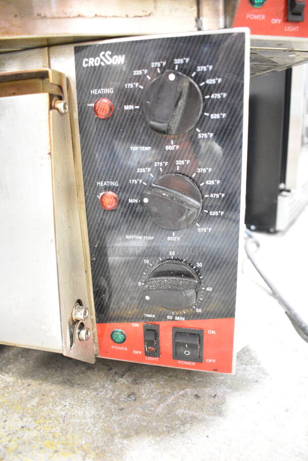 2023 Crosson CPO-160 Stainless Steel Commercial Countertop Electric Powered Pizza Oven w/ Broken Cooking Stone. 120 Volts, 1 Phase. Tested and Working! - Image 3 of 6