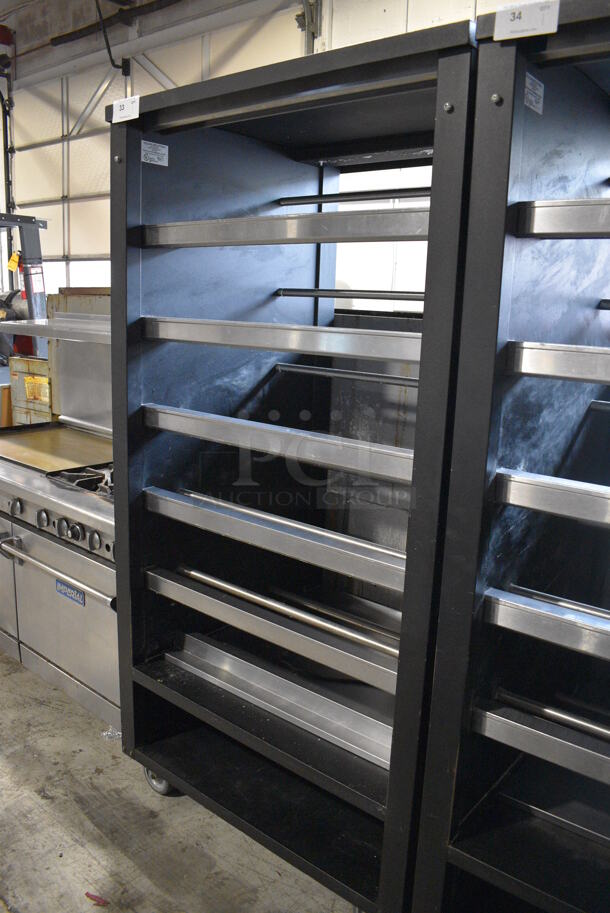 Metal Commercial Floor Style Bakery Bagel Display Transport Rack on Commercial Casters. 38.5x34x76 - Image 2 of 4