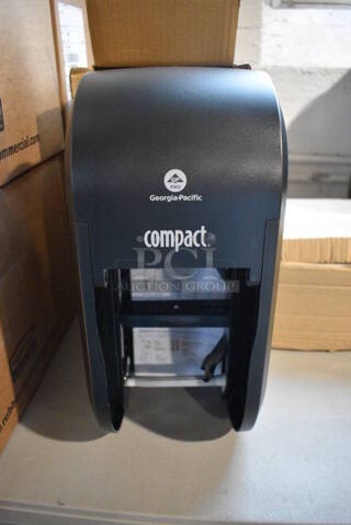 3 BRAND NEW IN BOX! Georgia Pacific Compact Poly Wall Mount Toilet Paper Dispenser. 6.5x7x14. 3 Times Your Bid!