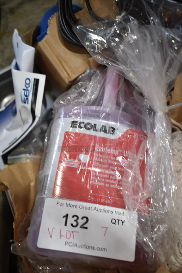 ALL ONE MONEY! Lot of Various Items Including Ecolab Ecotemp Detergent Jug, Mop Head and Stainless Steel Drop In Bin  - Image 2 of 12
