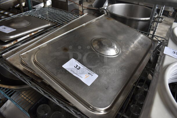 4 Stainless Steel Full Size Drop In Bin Lids. 4 Times Your Bid! - Image 2 of 3