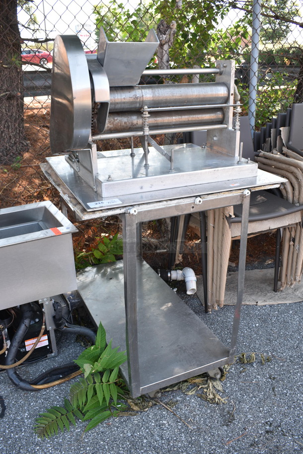 Colburne P-14-R Metal Commercial Countertop Dough Sheeter w/ Equipment Stand on Commercial Casters. Cannot Test - Missing Power Cord - Image 1 of 8