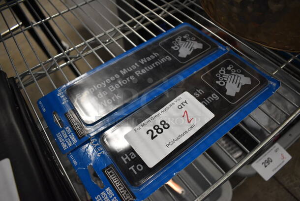 2 BRAND NEW! Employees Must Wash Hands Before Returning To Work Signs. 9x3. 2 Times Your Bid! - Image 2 of 3