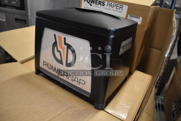 4 BRAND NEW IN BOX! Powers Paper 960-01 Black Poly Countertop PowerNap Charging Station Interfolded Napkin Dispensers. 4 Times Your Bid! - Image 2 of 9