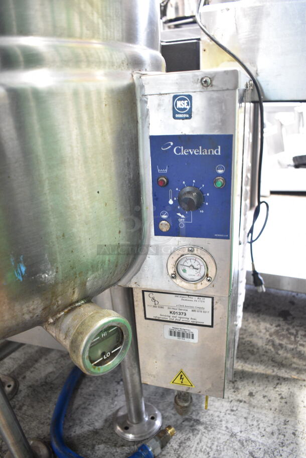 Cleveland KGL-40 Stainless Steel Commercial Floor Style Natural Gas Powered 40 Gallon Steam Tilting Kettle.  - Image 2 of 5