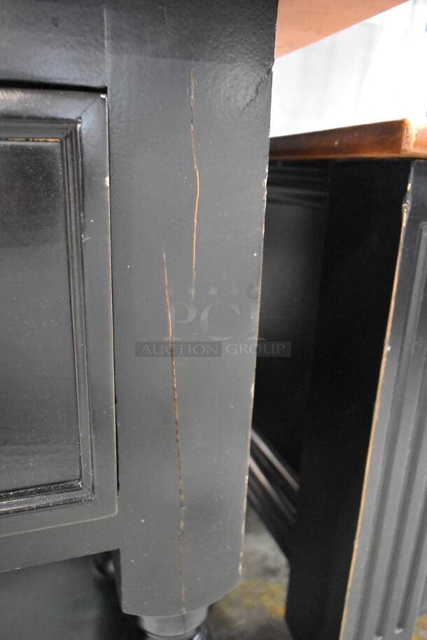 Counter w/ Wooden Countertop, Door and 3 Drawers.  - Image 8 of 8