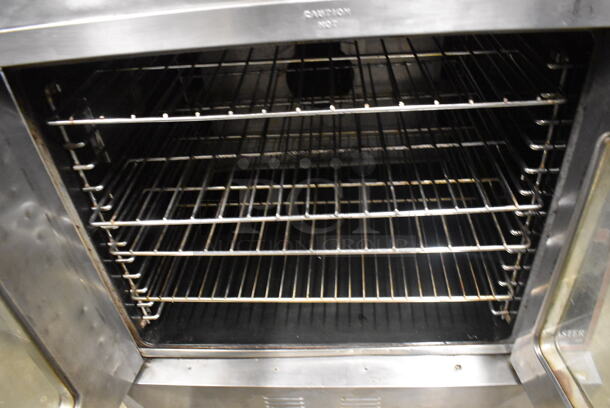 2 Garland Master 450 Commercial Stainless Steel Natural Gas Powered Double Convection Oven With Steel Racks. 2 Times Your Bid!  - Image 5 of 10