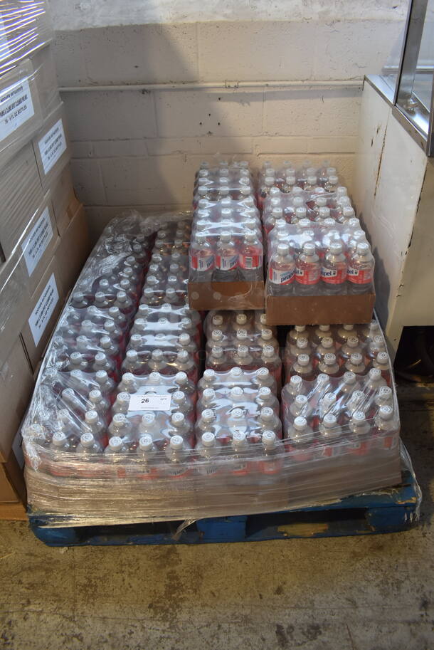 ALL ONE MONEY! PALLET LOT of Approximately 21 BRAND NEW Cases of 12 Bottles of Propel Flavored Water.