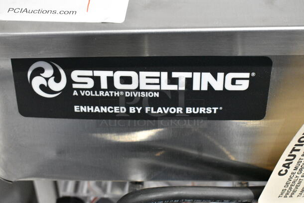 BRAND NEW SCRATCH AND DENT! 2024 Stoelting F131-38I2-SAMS Stainless Steel Commercial Air Cooled Countertop 2 Flavor w/ Twist Soft Serve Ice Cream Machine. 208-240 Volts, 1 Phase. - Image 3 of 7