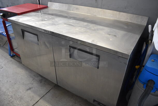 True Model TWT-60F Stainless Steel Commercial 2 Door Work Top Freezer on Commercial Casters. 115 Volts, 1 Phase. 60.5x30x39. Tested and Powers On But Temps at 34 Degrees - Image 2 of 7