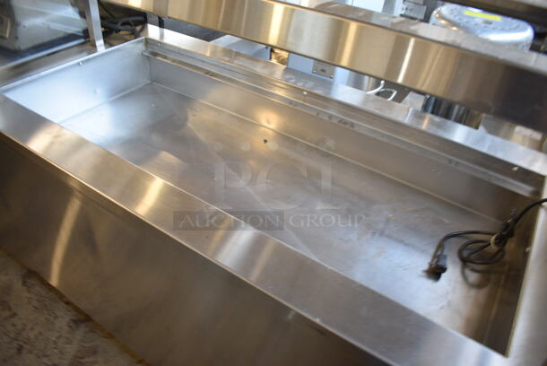 Delfield Shelleysteel Stainless Steel Commercial Refrigerated Buffet Station w/ Sneeze Guard on Commercial Casters. 115 Volts, 1 Phase. 60x30x60. Tested and Working! - Image 6 of 7