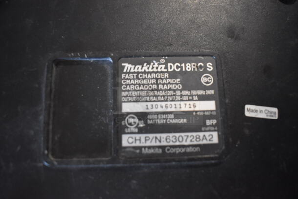 Makita DC18RC S Battery Charger. 120 Volts, 1 Phase. 7.5x6x3.5 - Image 2 of 2
