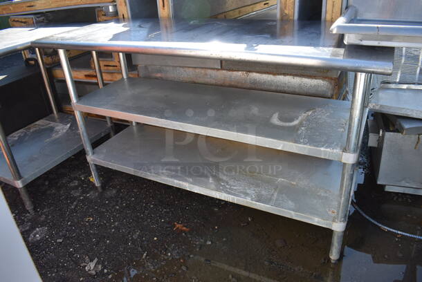 Stainless Steel Table w/ 2 Metal Under Shelves. 60x24x36 - Image 3 of 3