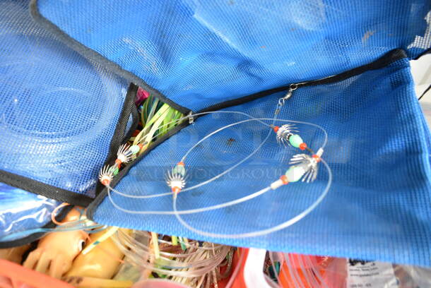 ALL ONE MONEY! Bin of Various Items Including Fishing Line and Fishing Lures - Image 4 of 10