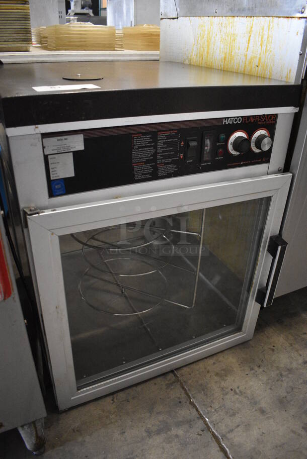 Hatco Model FS-1 Metal Commercial Heated Flav-r-Savor Merchandiser Display Case w/ Rack. 120 Volts, 1 Phase. 23x24x28. Tested and Lights Power On - Image 3 of 6