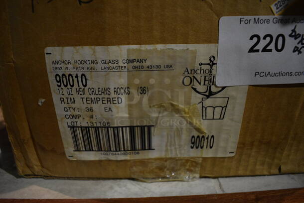 Box of 28 BRAND NEW Anchor Oneida Rocks Glasses. 3.5x3.5x4. (bar) - Image 4 of 4