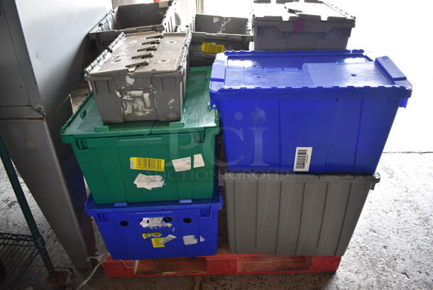 PALLET LOT of Various Gray Poly Bins of Various Silverware Including Forks and Spoons - Image 9 of 9