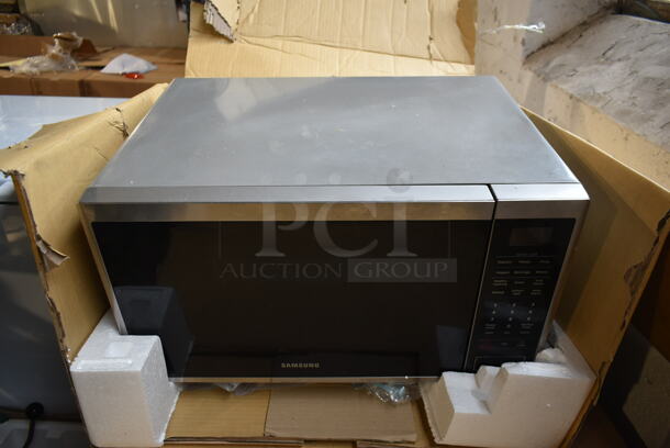 2018 Samsung MS14K5000AS Metal Countertop Microwave Oven. 120 Volts, 1 Phase.  - Image 1 of 4