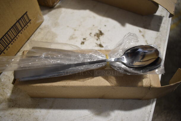 12 BRAND NEW! Stainless Steel Spoons. 8". 12 Times Your Bid! - Image 1 of 3
