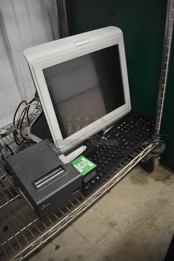 PAR 15" Computer Monitor, Epson Model M244A Receipt Printer and Keyboard! - Image 2 of 5
