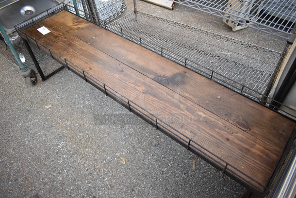 Wooden and Metal Shelf. 65x15.5x20 - Image 2 of 4