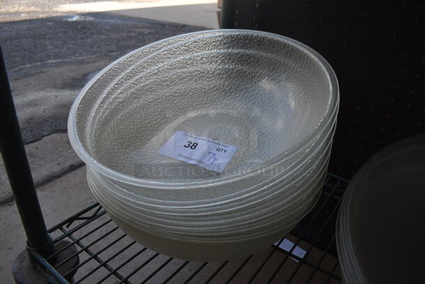 ALL ONE MONEY! Lot of 7 Clear Poly Bowls! 13x13x3 - Image 2 of 4
