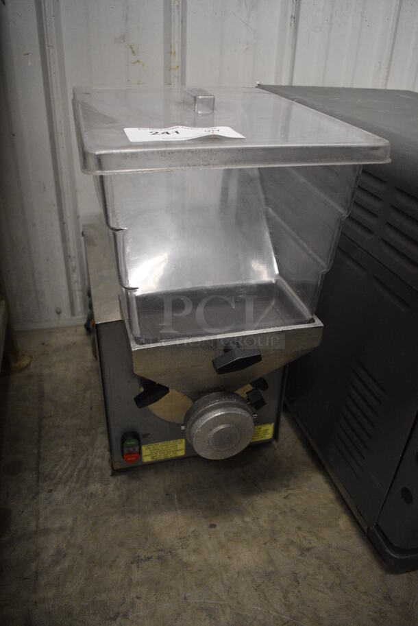 2010 Olde Tyme Model PN2 Stainless Steel Commercial Countertop Nut Grinder. 115 Volts, 1 Phase. 11x21x21. Tested and Working!
 - Image 3 of 5