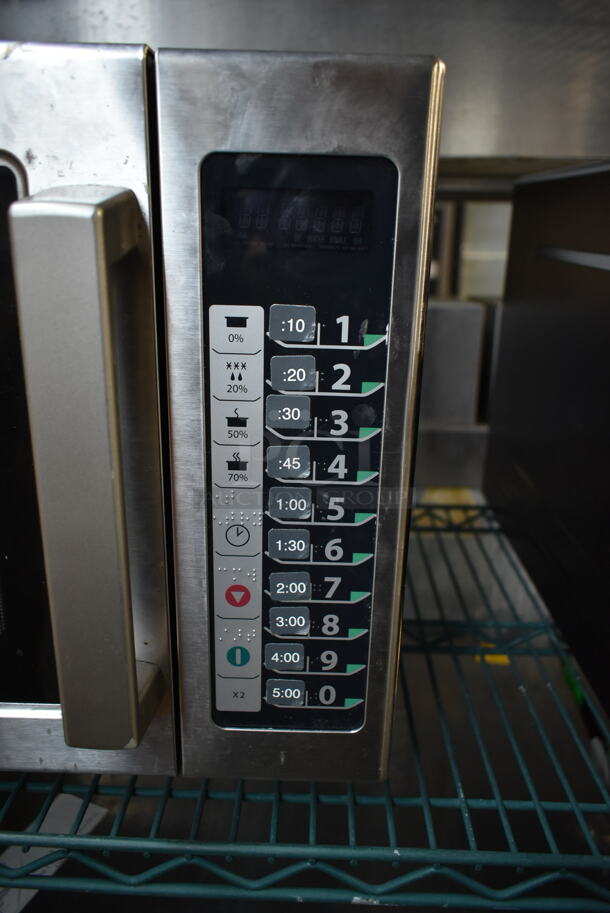 2021 Amana RCS10TS Stainless Steel Commercial Countertop Microwave Oven. 120 Volts, 1 Phase.  - Image 3 of 5