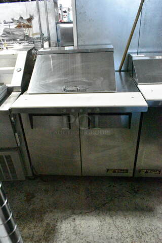 True TSSU-36-12M-B Stainless Steel Commercial Sandwich Salad Prep Table Bain Marie Mega Top on Commercial Casters. 115 Volts, 1 Phase. Tested and Working!
