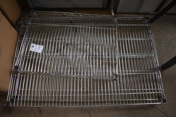 ALL ONE MONEY! Lot of 3 Chrome Finish Wires Shelves. 36x24x1.5, 24x18x1.5