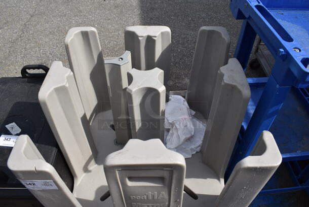 Metro pcd 11 A Gray Poly Dish Cart on Commercial Casters.  - Image 3 of 4