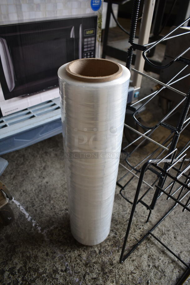 ALL ONE MONEY! Lot of Metal Wire Racks and Plastic Wrap Roll - Image 3 of 5