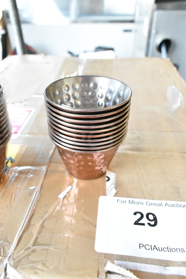 3 BRAND NEW SCRATCH AND DENT! Items Including 37 Choice 176SAUCE4CH 4 oz. Hammered Copper-Plated Stainless Steel Round Sauce Cup, Carnival King 382PM3KETTLE 8 oz. Popcorn Kettle, Regency 600DW15 15" Ice Cream Dipper Well and Faucet Set. 3 Times Your Bid!  - Image 5 of 12