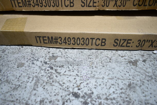 2 BRAND NEW SCRATCH AND DENT! Lancaster Table & Seating 3493030TCB 30" x 30" Laminated Square Table Top Reversible Cherry / Black. 2 Times Your Bid! - Image 4 of 4