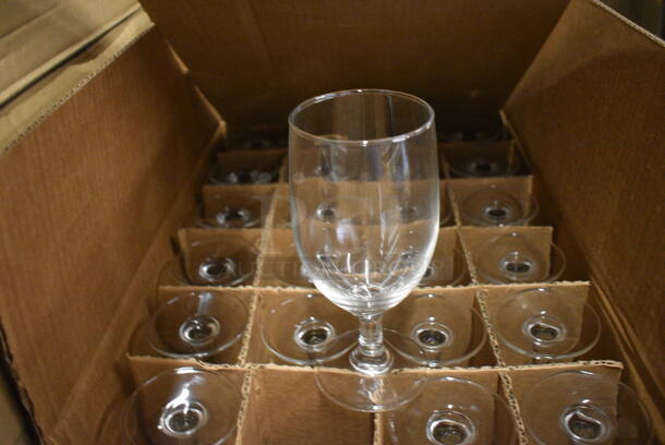 24 BRAND NEW IN BOX! Wine Glasses. 3x3x7. 24 Times Your Bid! - Image 1 of 2