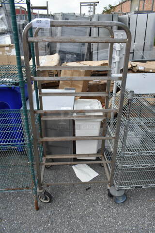 Metal Commercial Pan Transport Rack on Commercial Casters. 