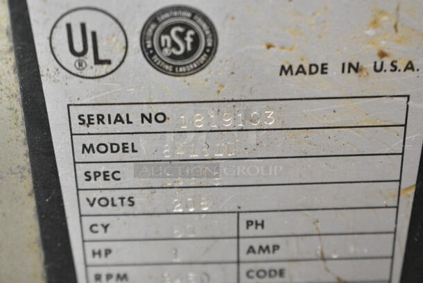 Hobart 84181D Stainless Steel Commercial Countertop Buffalo Chopper. 208 Volts, 1 Phase.  - Image 7 of 11