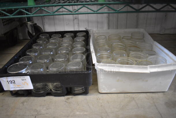 48 Glass Jars. 2.5x2.5x4. 48 M-12-S